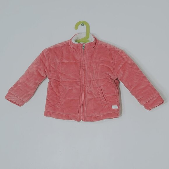 7 For All Mankind Girls Pink 100% Cotton Toddler Corduroy Look Jacket 24M - Picture 2 of 14